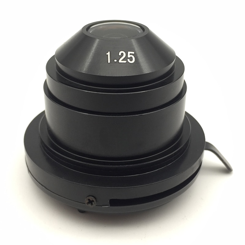 Biological Microscope Abbe Condenser Collecting Mirror Lens1.25 37 mm Microscope Parts Accessory