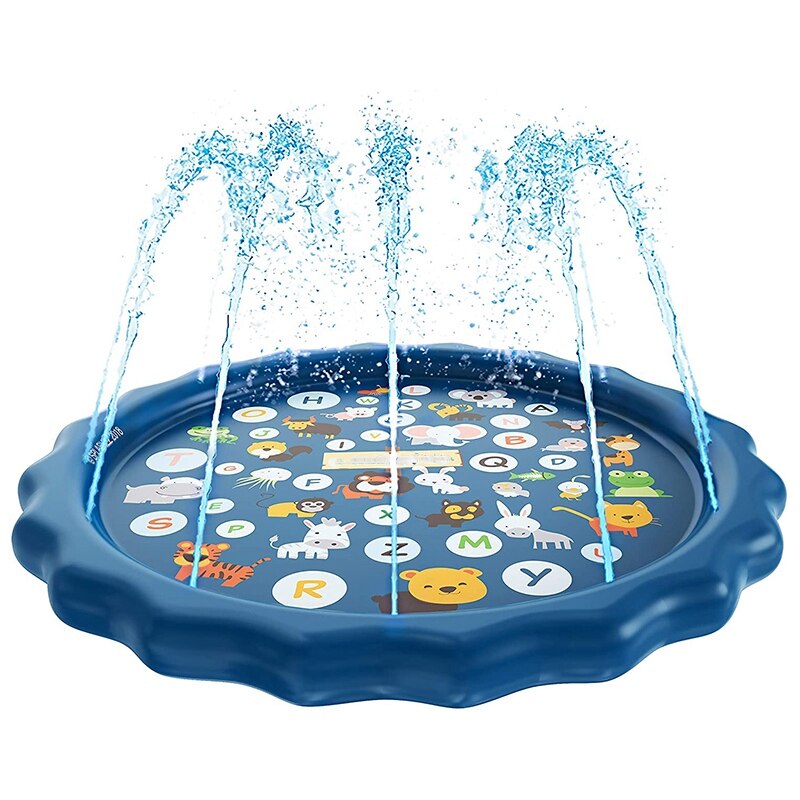 3-em-1 sprinkler para crianças, almofada de respingo e piscina para aprendizagem-piscina de aspersão para crianças: Default Title