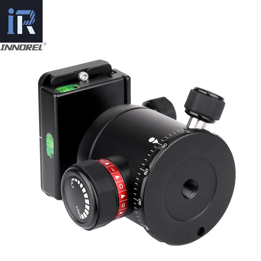 thumbnail image 2 of INNOREL K44 Camera Tripod Ball Head - 55lb Load CNC Aluminum Alloy With Quick Release Plate 2 of 14