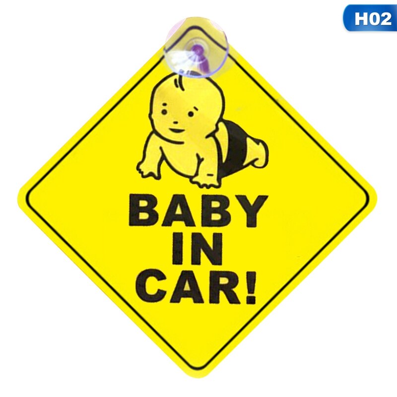 Auto Sticker Baby Aan Boord Waarschuwing Veiligheid Teken Sticker Decal Met Sucker Voor Car Vehicle Window Sticker Auto Accessoires Styling: 2