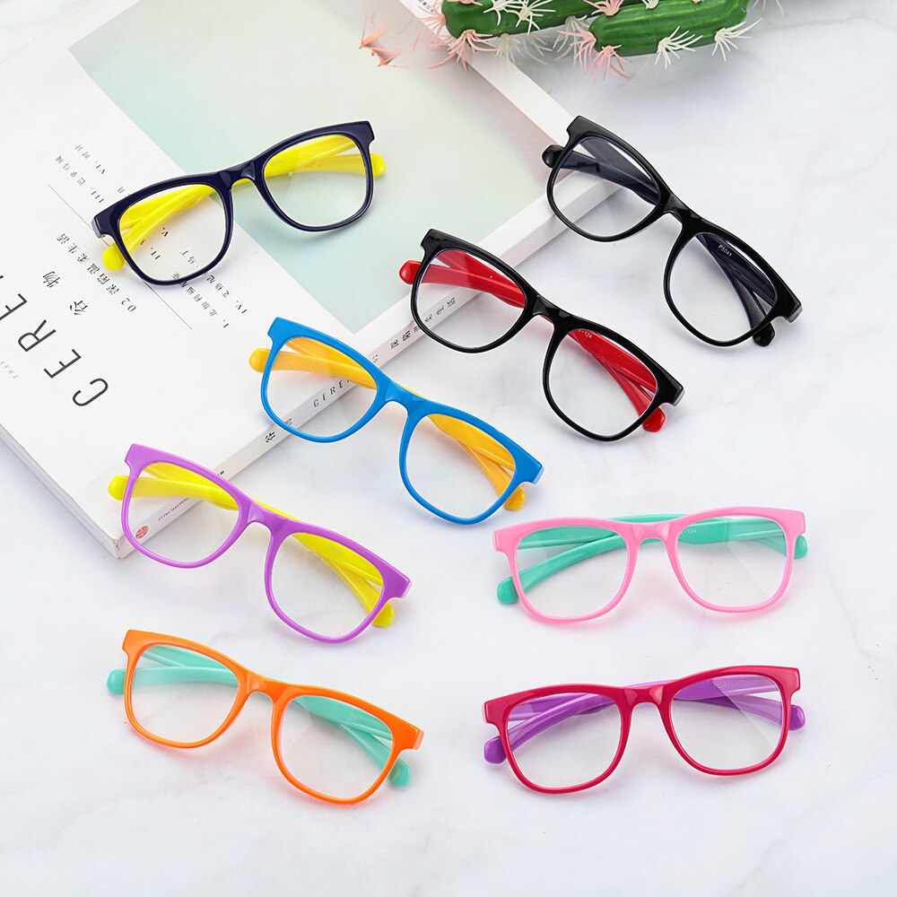 Blue Light Blocking Glasses For Kids Computer Glasses Video Gaming Glasses Children Silicone Frame Anti Radiation Glasses