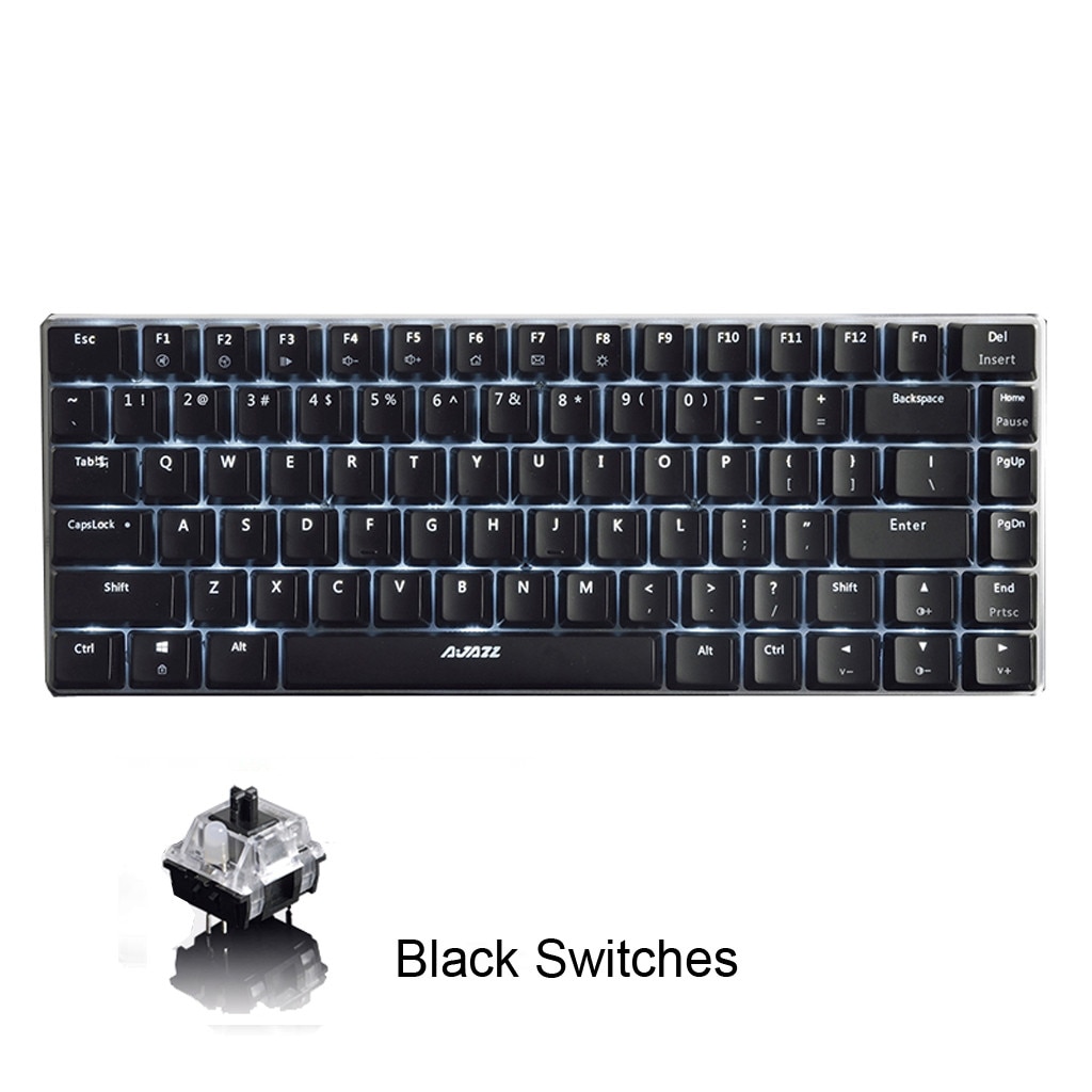 gaming mechanical keyboard RGB hybrid backlit 82 key waterproof keyboard for compact gaming laptop