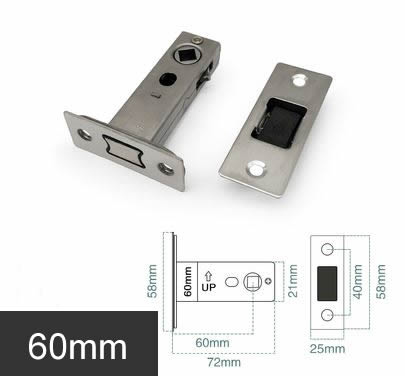 Magnetic mute magnetic lock Silent lock body Bathroom door magnetic lock core Eccentric lock Margin 22mm 25mm 30mm 35mm 40mm 50: Satin Nickel