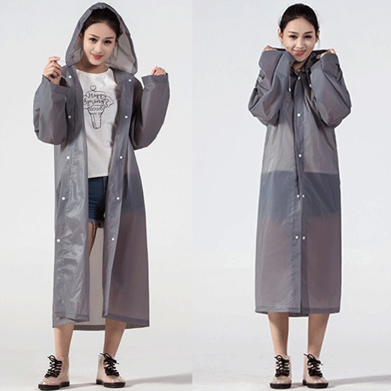 Unisex Adult Waterproof Raincoat Transparent Vinyl Raincoat Runway Style Adult Unisex Clear Rain Coat protective