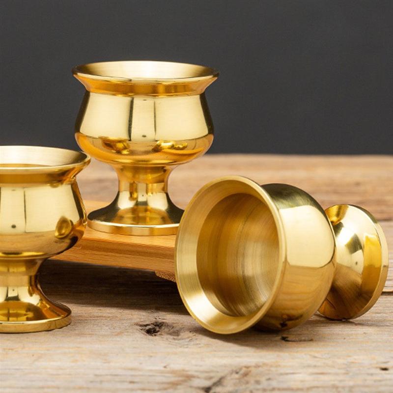 Buddhist Water Cup Brass Temple Cup Luxury Retro Temple Cup Temple Offerings Brass Tea Cup For The Holy Water Cup Of Guanyin