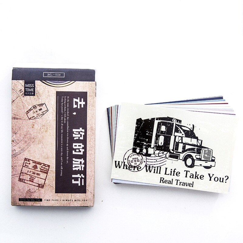 30Sheets/Set Go Your Trip Postcard /Greeting Card/Wish Card/Christmas and Year
