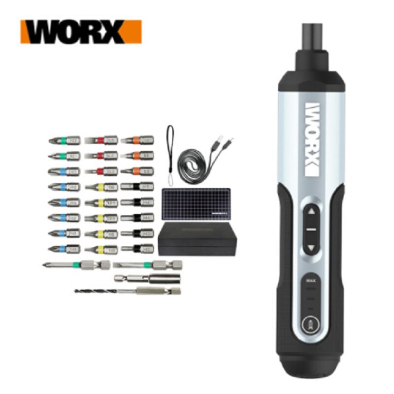 Xiaomi-Mini destornillador eléctrico Worx WX240.1, 4V, inalámbrico, inteligente, recargable por USB, mango con 28 juegos: Default Title
