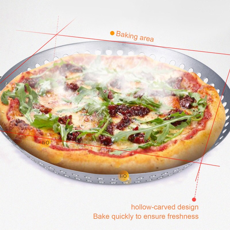 Bakeware Grill Pan Stainless Steel Grill Tray Round Grill Basket With Large Holes Grill Tray Plate For BBQ Grill