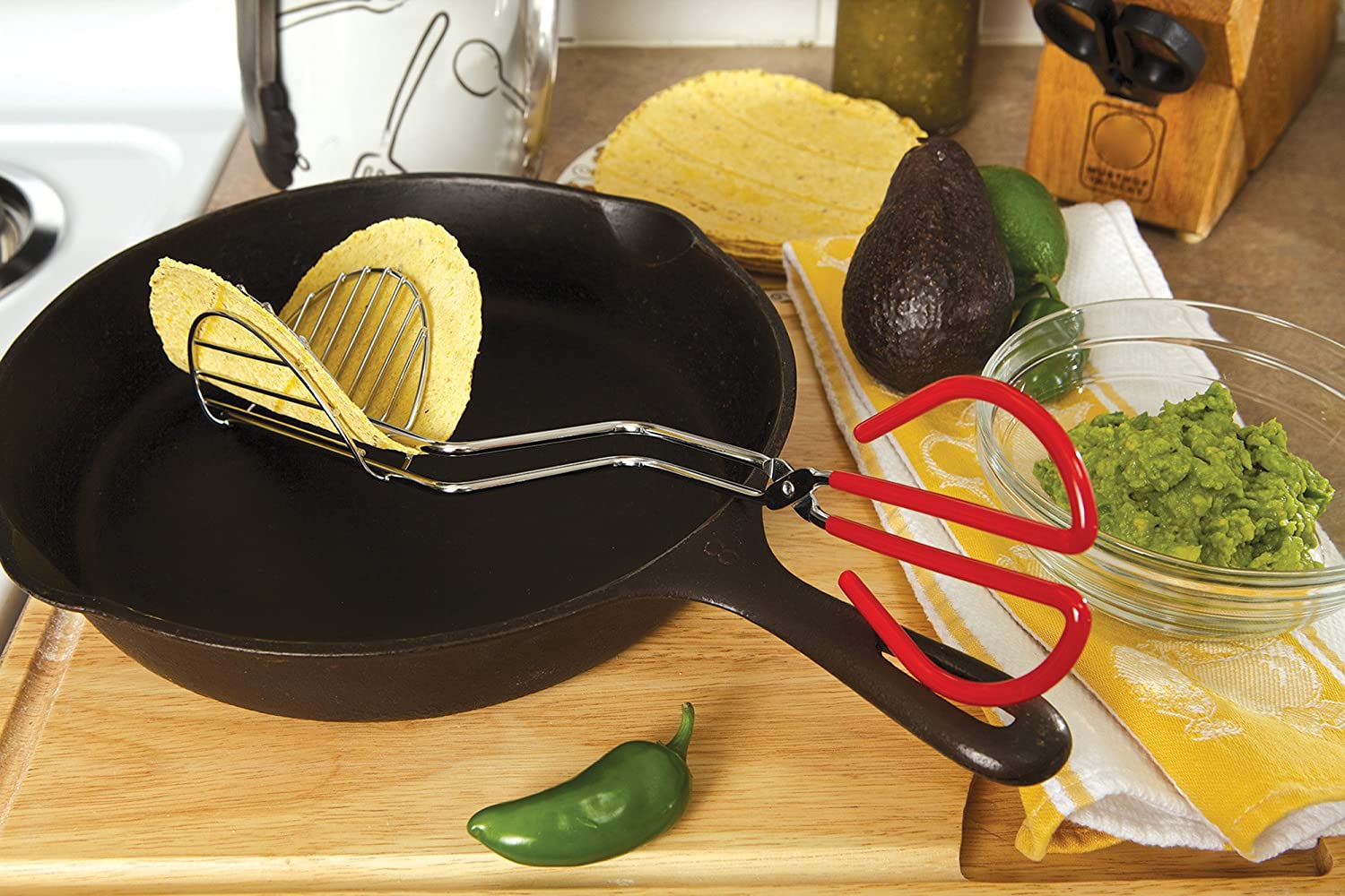Taco Shell Maker Press Tortilla Fryer Tongs Plated Steel Kitchen Aidgrainder Tools