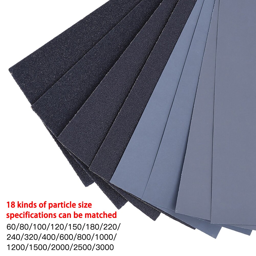 36Pcs Set Wet Dry Sandpaper 400/600/800/1000/1200/1500/2000/2500/3000 Grit Sandpaper Sheets For Wood Metal Polishing Automotive