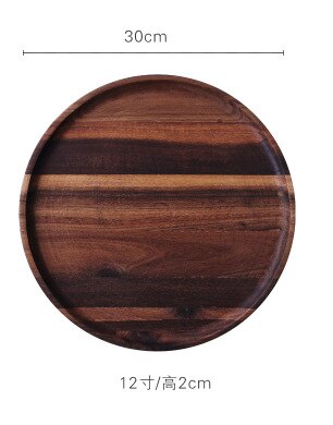 Rectangular solid wood tray plate acacia wooden pallet fruit bread small plate wooden plate Japanese wooden tray