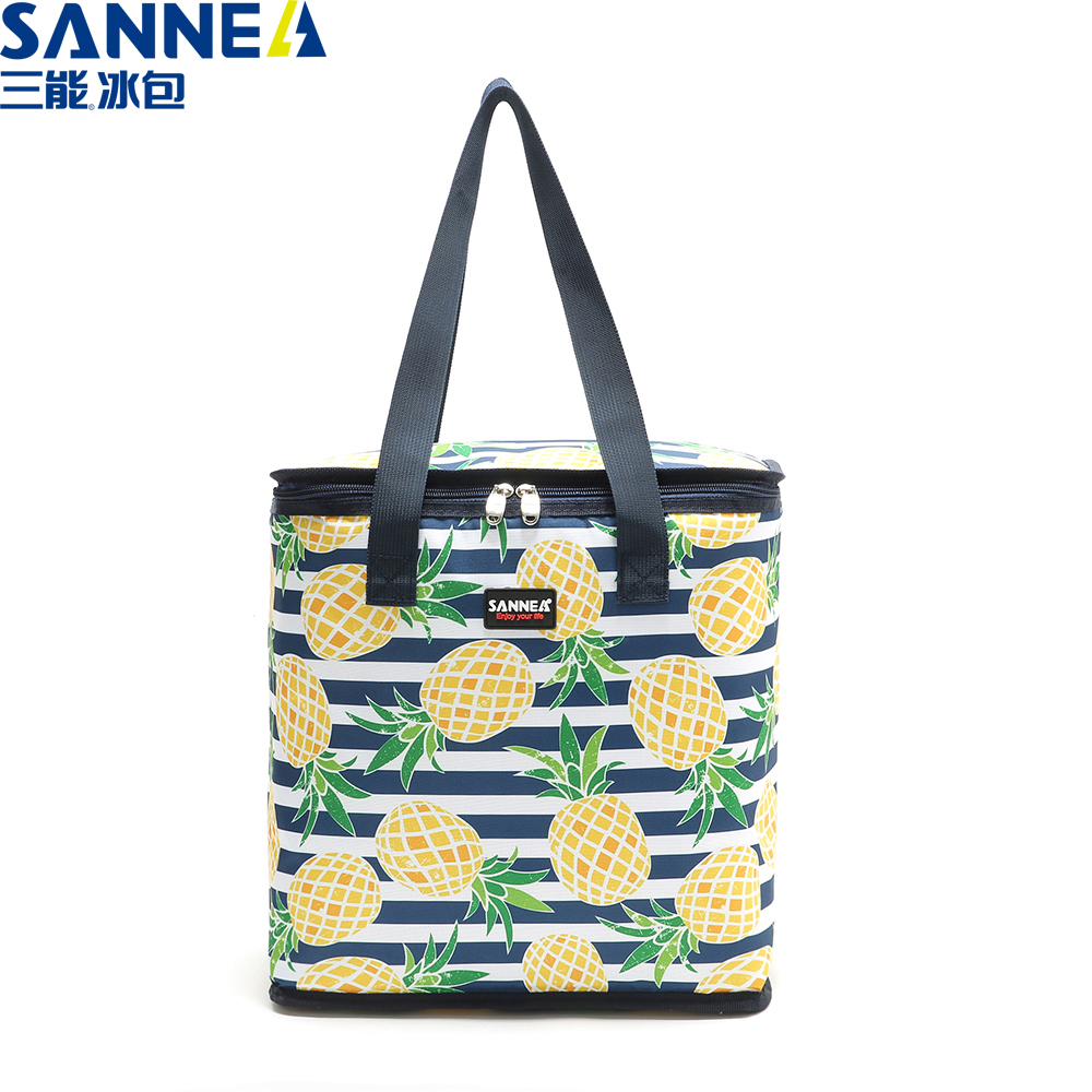 SANNE 16L Kühltasche Großen Kapazität Wasserdichte Polyester Isolierte Thermische Tasche Verdicken Faltbare Frische Picknick Mittagessen Taschen für Lebensmittel