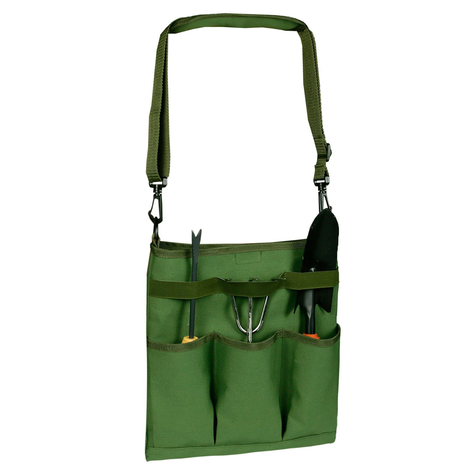 Garden Tool Bag Outdoor and Indoor Hand Bag for Garden Tool Kits with 3 Oxford Pockets shoulder strap