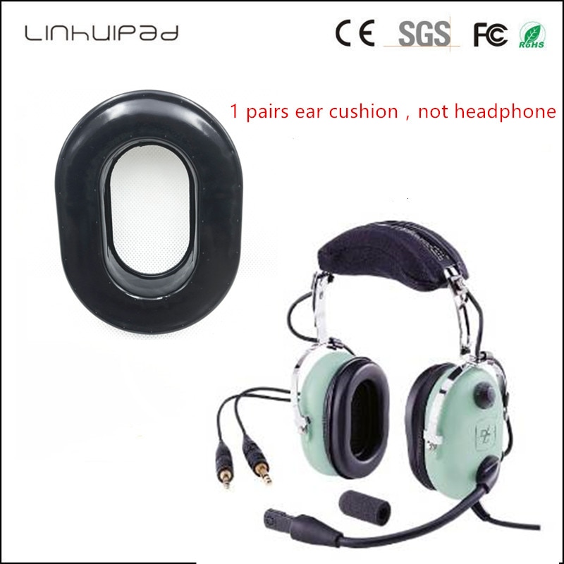 Linhuipad Replacement Comfort Gel Earseals - 1 Pair Undercut Gel Pads for David Clark H10 Headsets