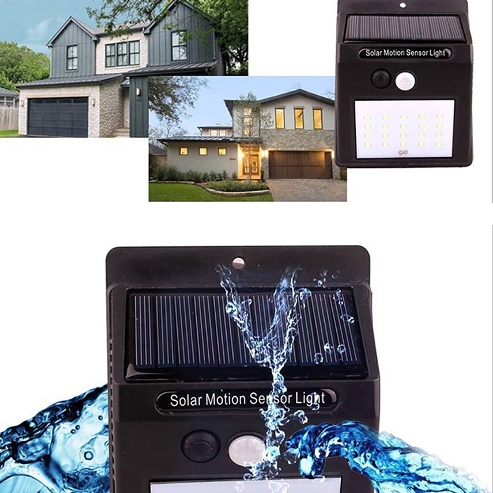 LED Solar Light Solar PIR Motion Sensor Lamp IP65 Waterproof Outdoor Garden Yard Lamp Emergency Security Light