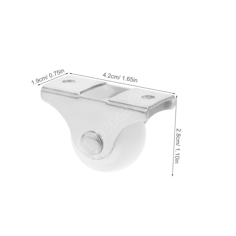 Ruedas para muebles de 1 pulgada, rueda unidireccional silenciosa blanca, muebles de ruedas de plástico fuertes para cajón de carrito, accesorios de Hardware, 4/8/16 Uds.: 1,5 pulgadas