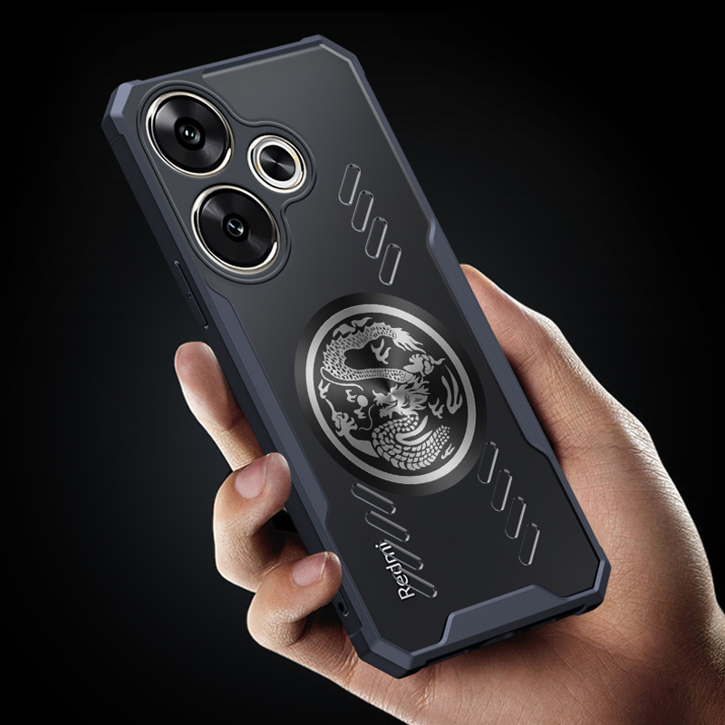 Cooling Case voor POCO F7 Ultra X7 F6 X6 Pro Dragon Totem Grafeen Warmteafvoer Schokbestendig Transparante Cover