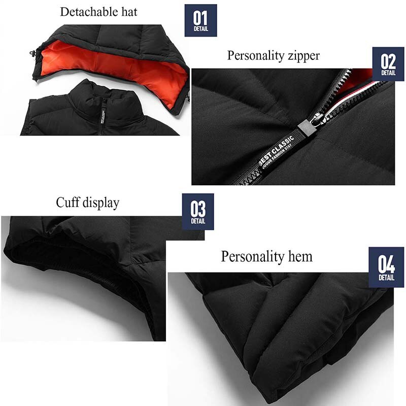 FALIZA Neue Winter Herren Weste Ärmellose Jacken männer warm Unten Weste Homme lässig Dicke Weste Chalecos Para hombre 8XL MJ119