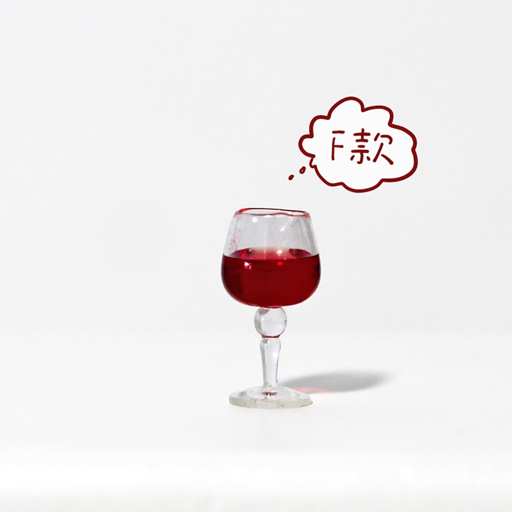 1Pcs 1/12 Dollhouse Miniature Accessori Mini Cocktail di Vetro Modello di Simulazione di Giocattoli Della Tazza per la Bambola Decorazione Della Casa: F