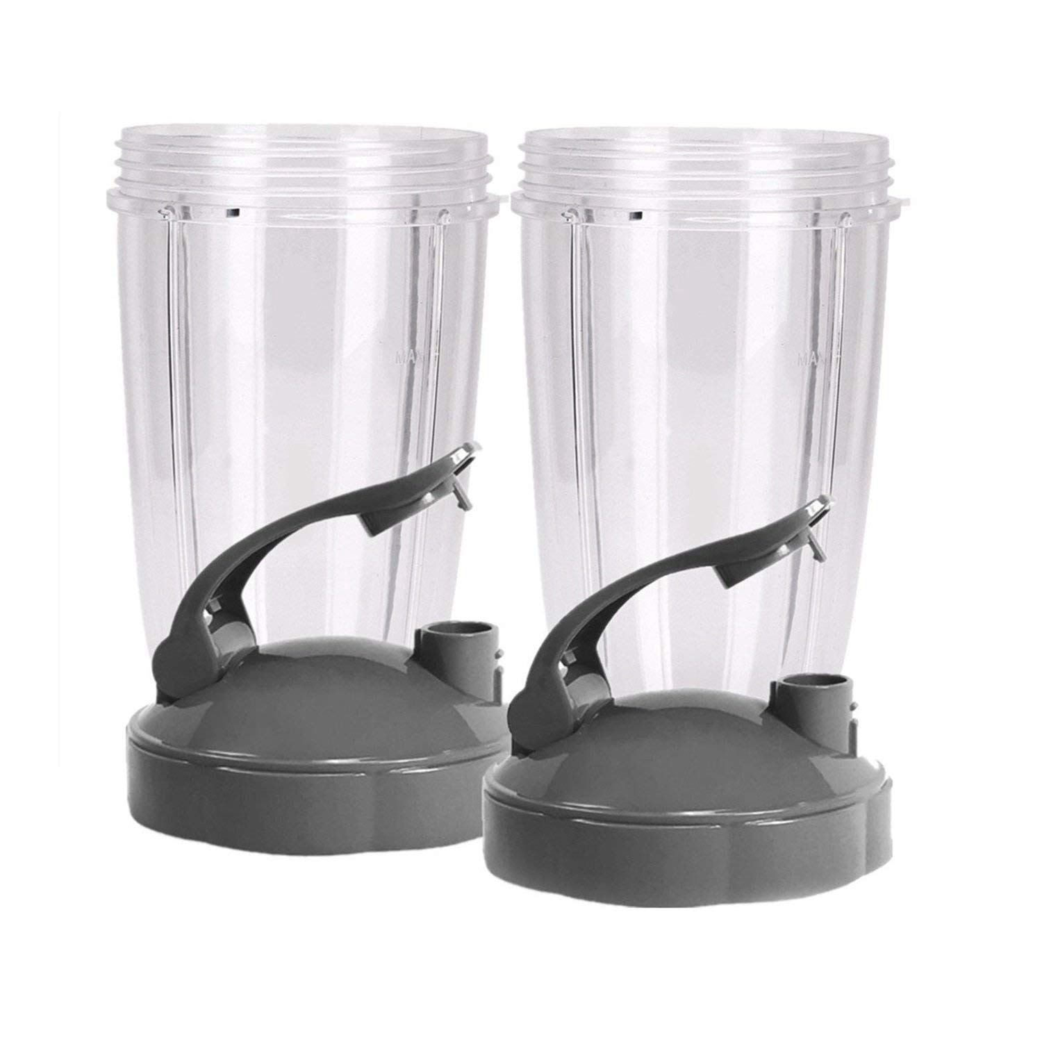 Vervangende Onderdelen & Accessoires Past Nutri 600 W En Pro 900 W Blender 24-Ounce Cups Met Flip Top to-Go Deksel (Pack Van 2) nutri