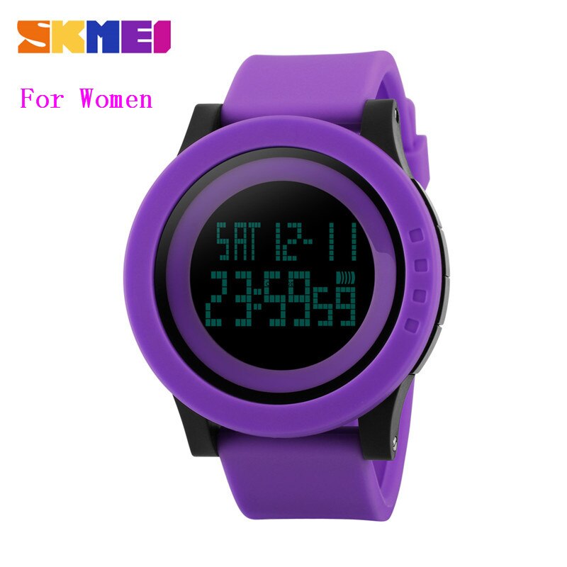 SKMEI décontracté femmes montres Sport montres LED étanche montre numérique femmes montres femme montre-bracelet Sport: Purple Purple