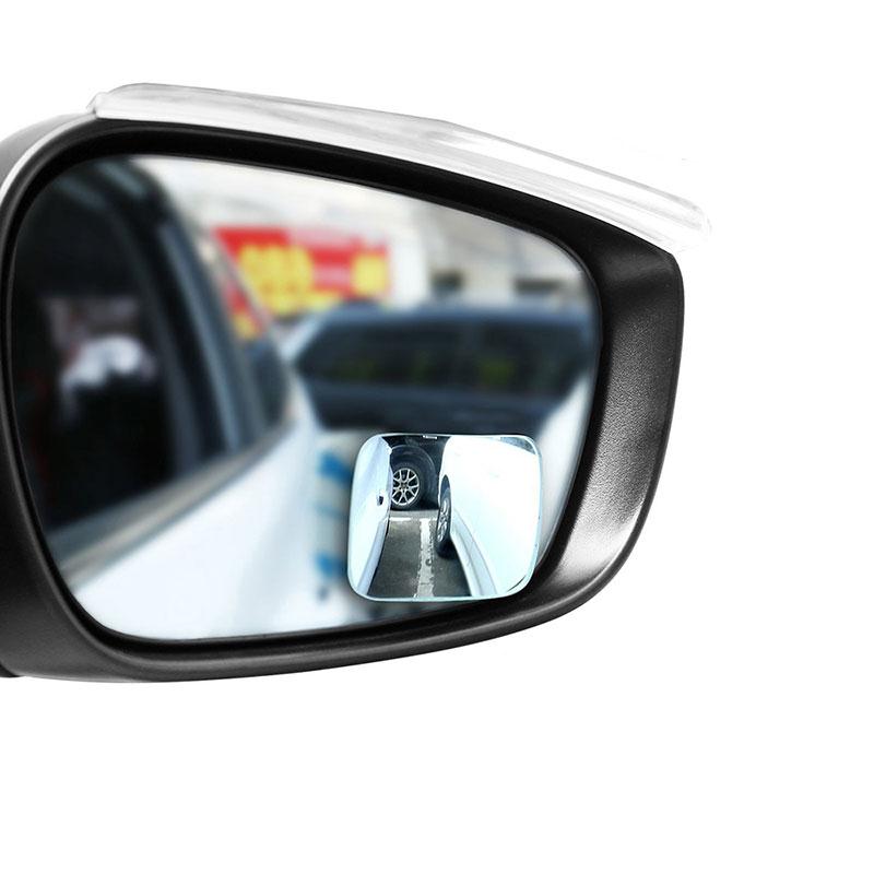 1pc universelt firkantet rammeløst bilblindspejl 360 graders vidvinkel konveks bakspejl parkering sidespejl