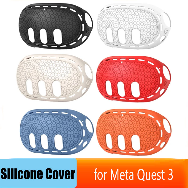 Til meta quest 3 silikonecover vr headset ridsefast beskyttelsesetui til oculus quest 3 tilbehør