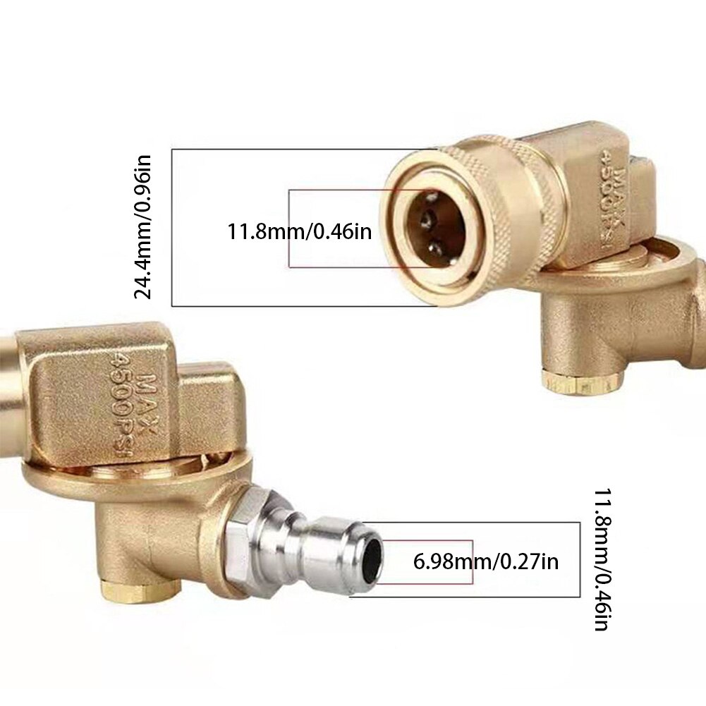 1 Set Rotating Turbo Nozzle 4500PSI With Nozzle Tips Rotating Spray Turbo Nozzle Pressure Washer Cleaner Nozzle Spray Nozzle