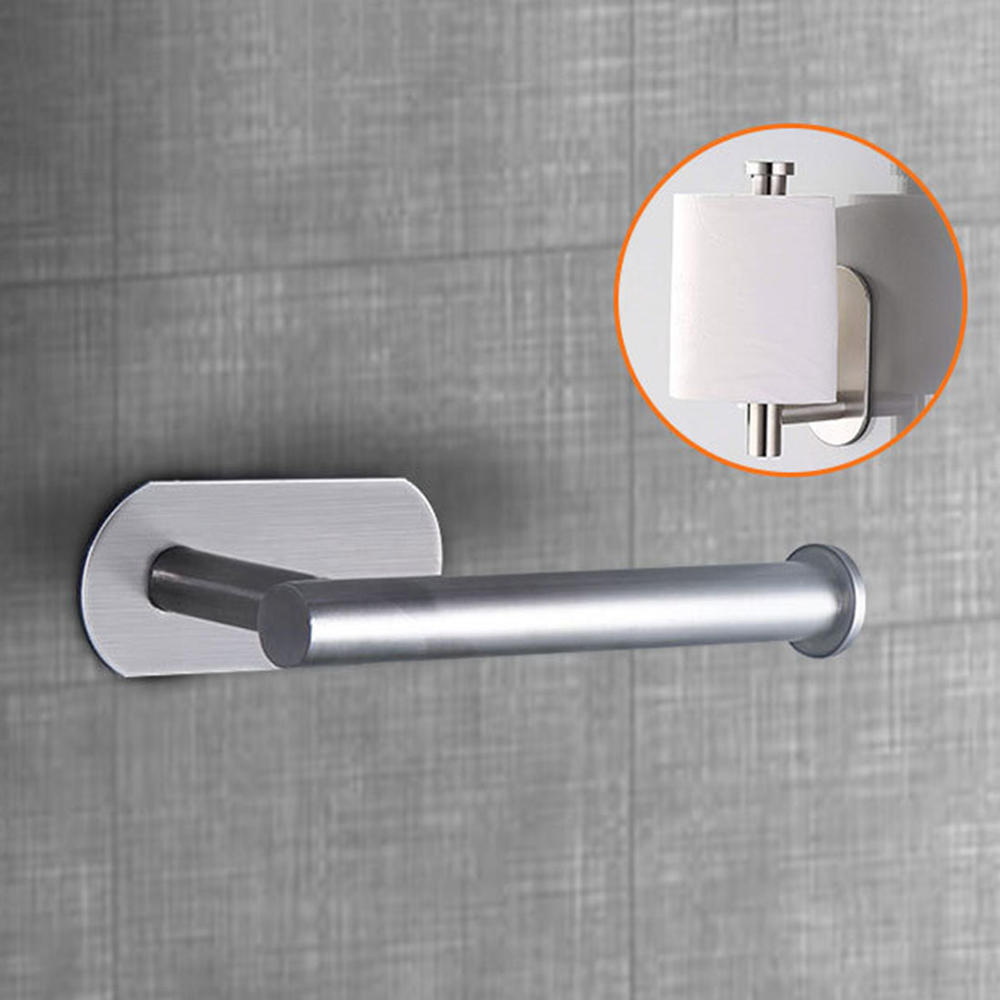Looox Roll handdoekhouder 35cm 1-delig, geborsteld rvs WROLL35RVS