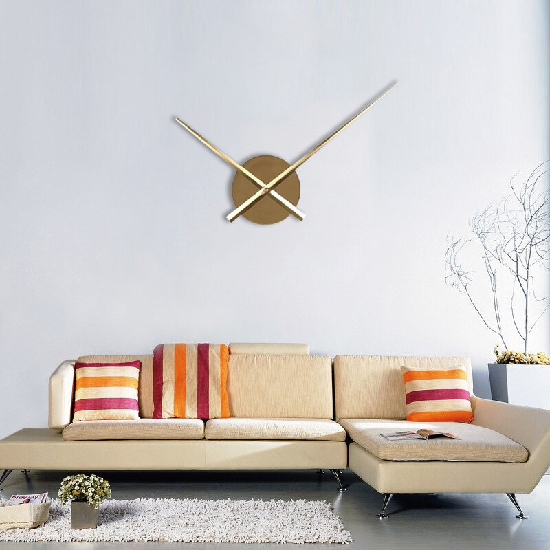 Metalen klok wijzers wandklok klokken doe-het-zelf horloge stille scan seconden uurwerk 3d hoogwaardige klok koperen wijzer wandklok