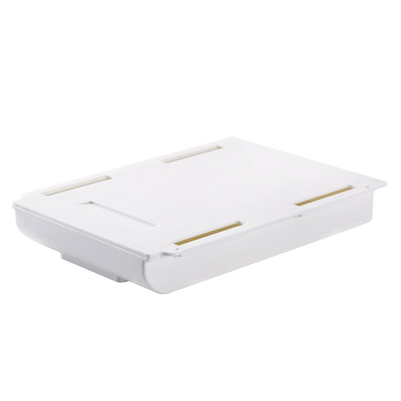 Self-Adhesive Hidden Storage Box under the table Makeup Organizer Under Desk Storage Drawer Organizer Box Stationery storage