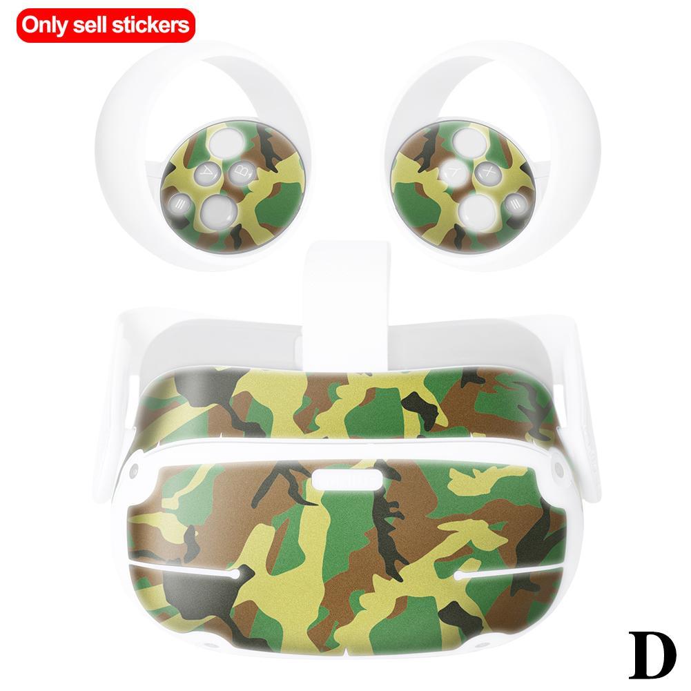 Skin Sticker For Oculus Quest 2 VR Headset Virtual Reality Cartoon Protetcive PVC Skin Decals For Quest 2 Controller Accessories: Army camouflage