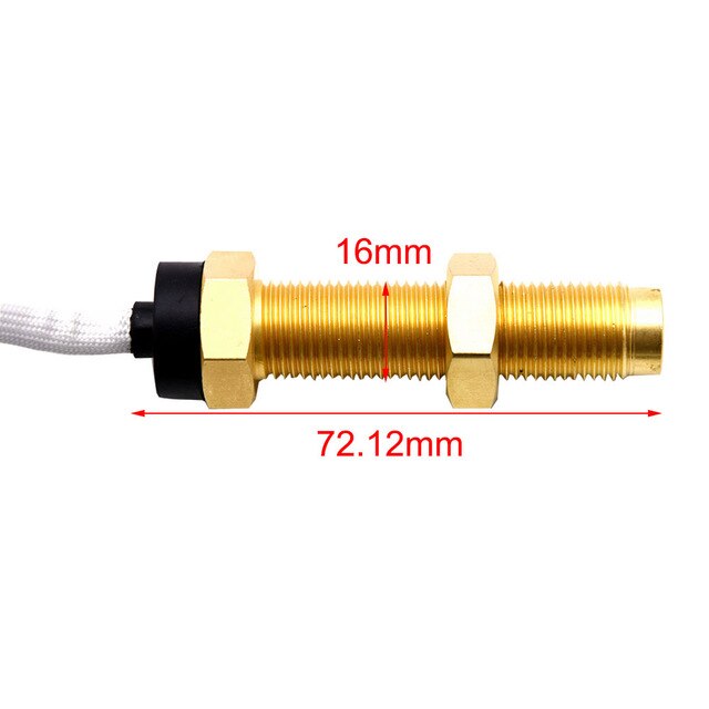 Tacómetro + Sensor para Motor fueraborda de barco, 85mm, 0 ~ 7000 RPM, contador REV para barco, tacómetro automático, Motor eléctrico Tacho 9 ~ 32V: 16mm sensor