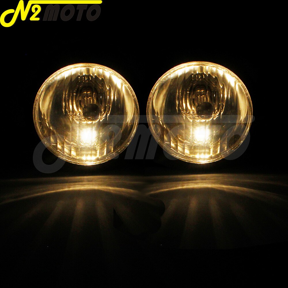 Chrome Amber Motorcycle Retro Twin Headlight Holder Fork Double Dual Head Lamp For Harley Dyna Bobber Chopper Cafe Racer Custom