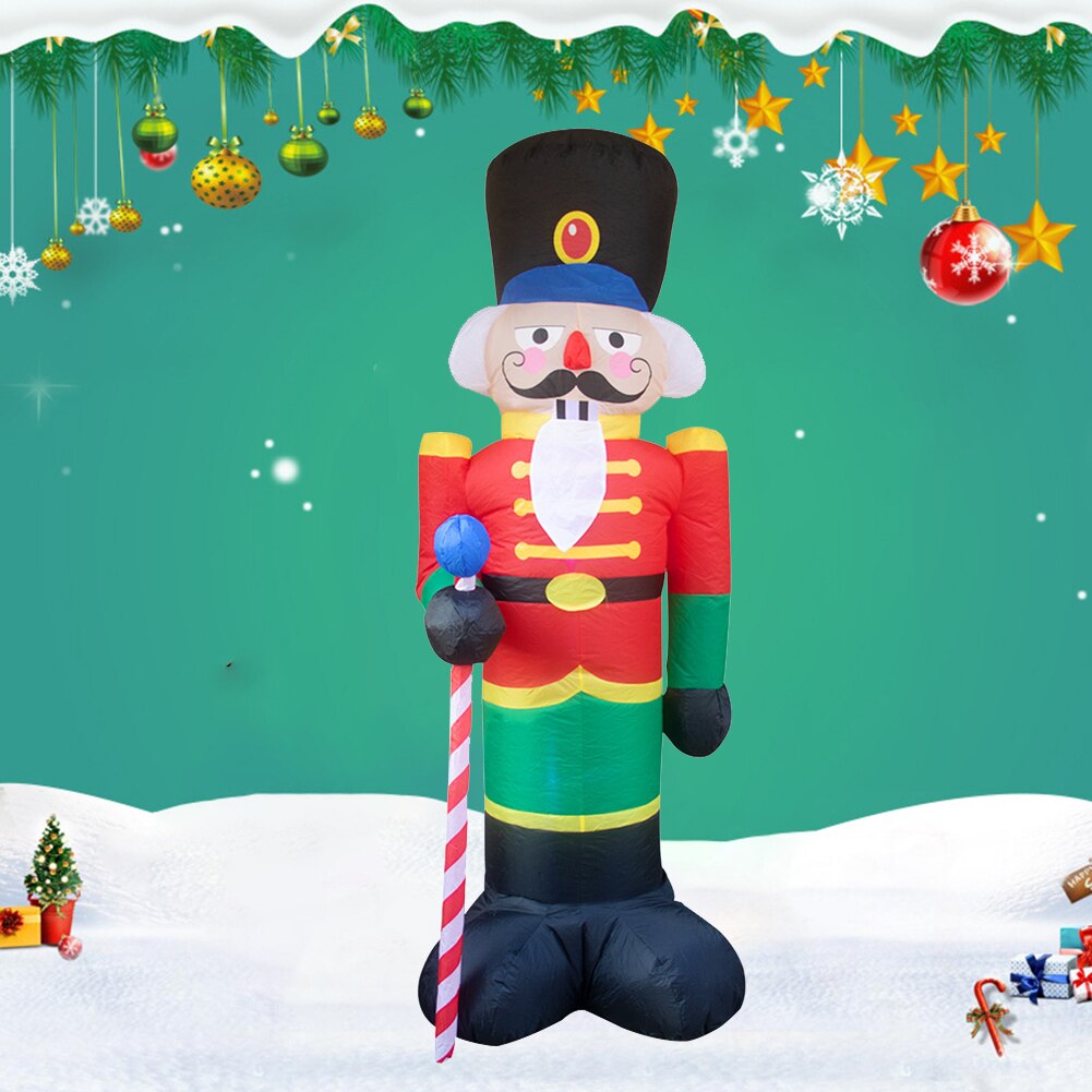 2.4m Inflatable Santa Claus Soldier Dog Ornament Decoration Doll Xmas Party Courtyard Decor Decoracion Navidad Christmas Decor