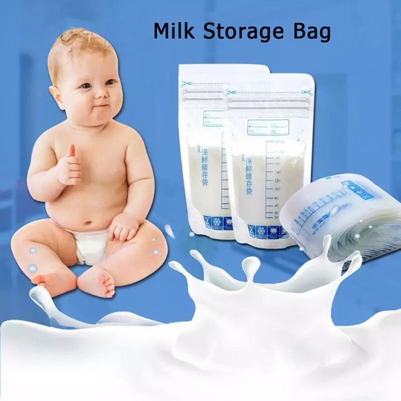 30 sacos de alimentação selados portáteis descartáveis do armazenamento do leite materno do bebê dos pces 250ml