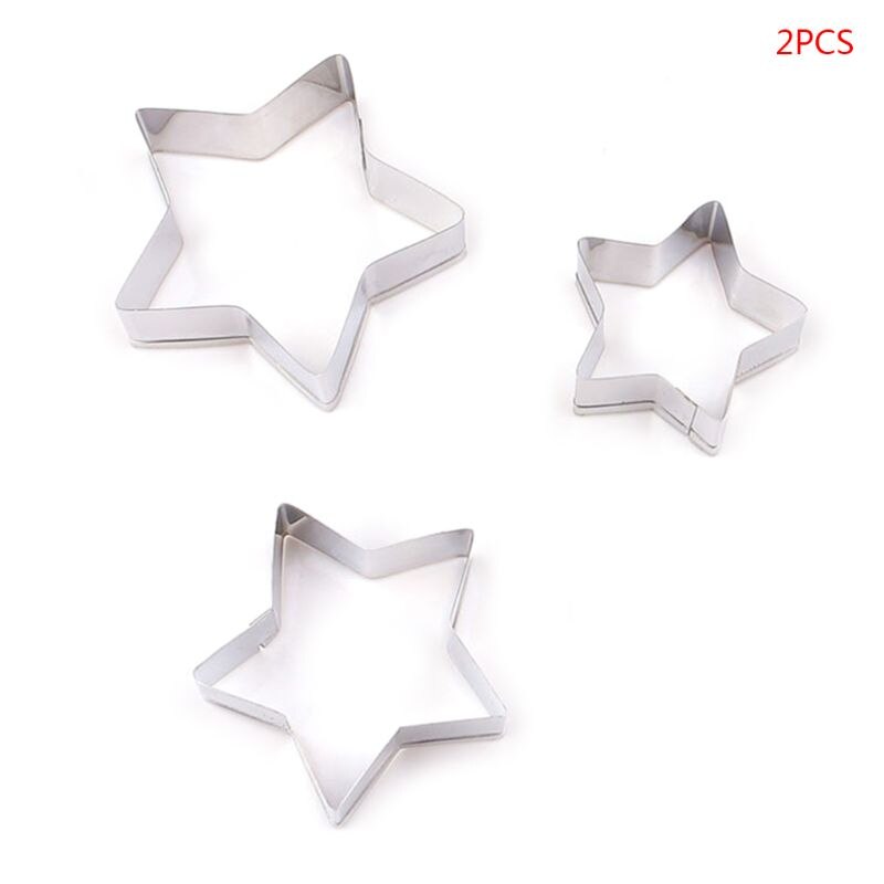 3 Pcs Ster Fondant Cutter Set Rvs Pentagram Cookie Cutter Cakevorm X4YD