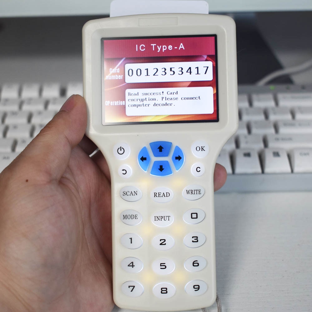 10 engelsk frekvens rfid kopimaskine duplikator 125 khz nøglefob nfc læser forfatter 13.56 mhz krypteret programmør usb uid kopi kort tag