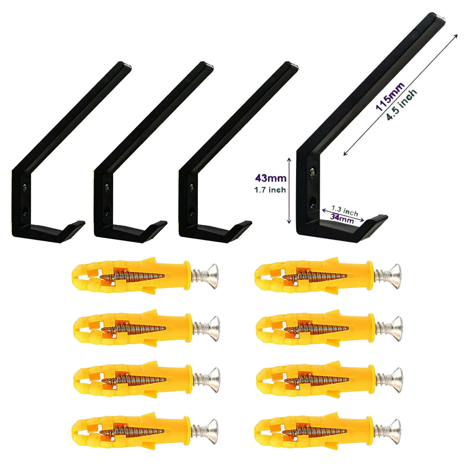 4x Snowboard Lagerung Gestell | Zauberstab Montieren Snowboard Aufhänger Longboard Anzeige Halfter