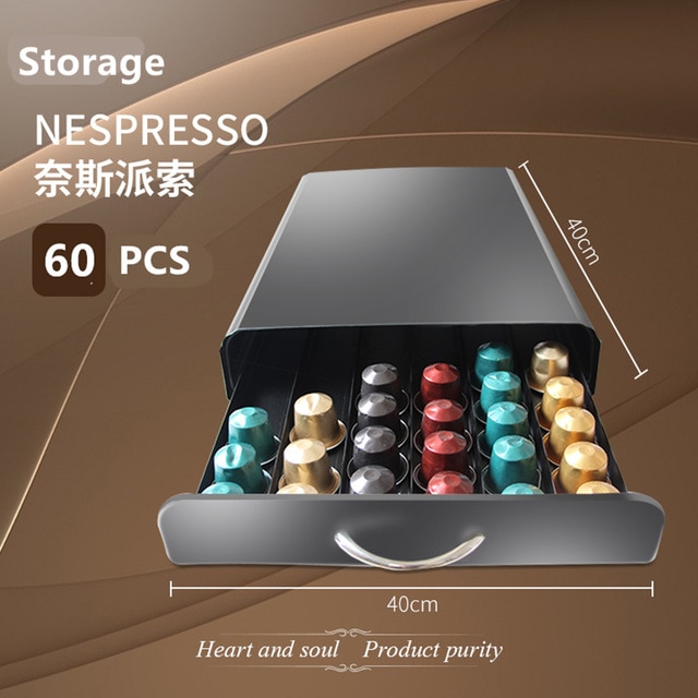 Nespresso Lade 30/40/60 Capsules Nespresso Pod Houder Stand Keuken Metalen Rekken Organisatie Lade