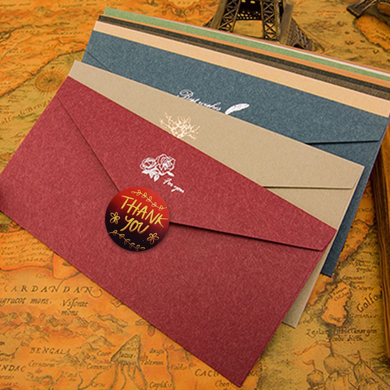 500 Pcs / Roll Sealing Sticker Labels Thank You Sticky Stickers Baking Paper Gif 667A