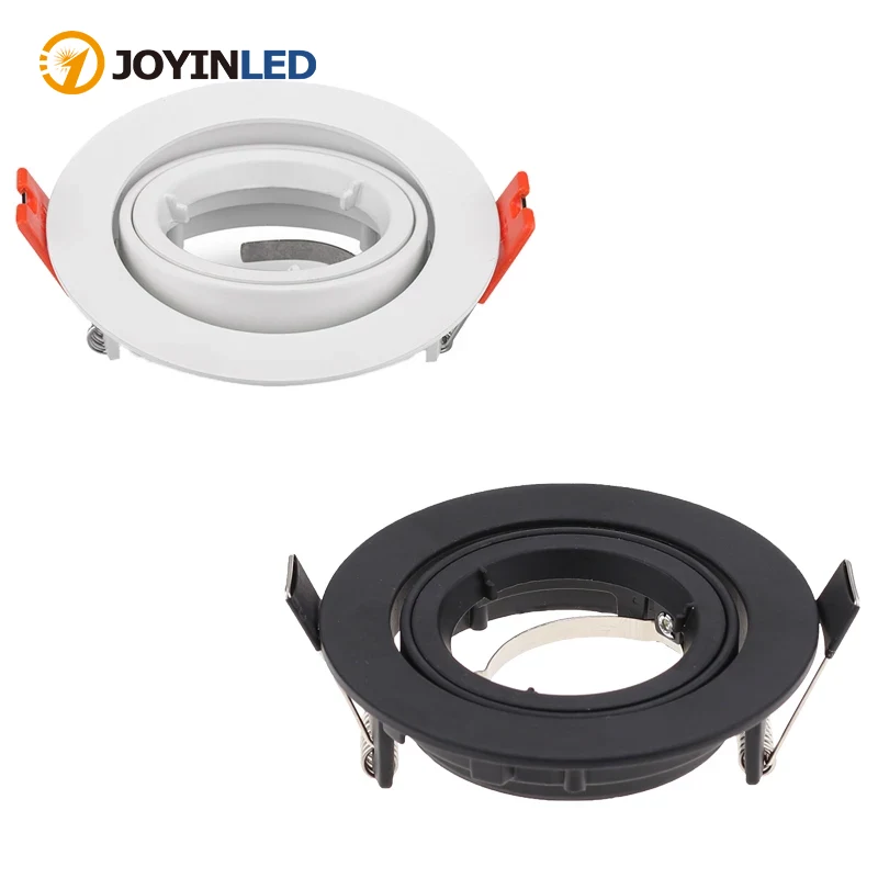 Soportes de lámpara de aluminio redondos de , luz de techo LED GU10, foco LED MR16, accesorios de luz descendente, accesorio de marco
