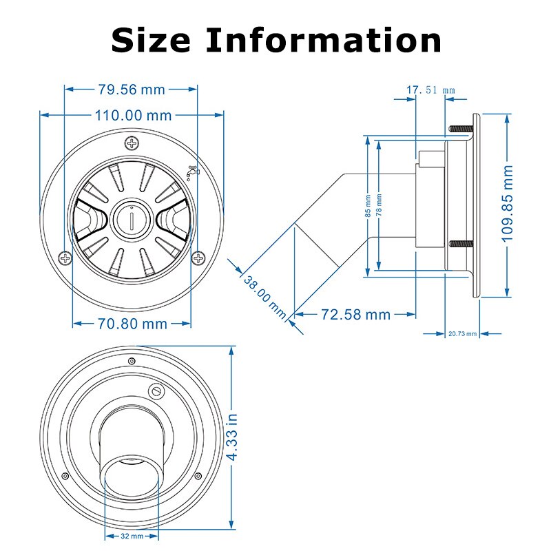 RV Camper Van Gravity Water Inlet Fresh Water Inlet Vehicle Water Tank Injection Port With Lock Caravan Camper van Accessories