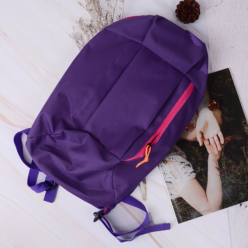 1PC Men Women Sports Travel Backpack Hiking Camping Backpack Girl Boy Children Waterproof Climbing Outdoor Small Bag 9 Colors: Purple