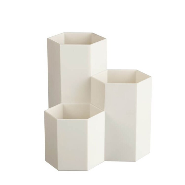 Kreative Japan Stil Stift Halfter Schreibtisch Sechs Prisma Bleistift Stand Organizer Kasten Schüler Schreibwaren Schule Büro Liefert: Weiß