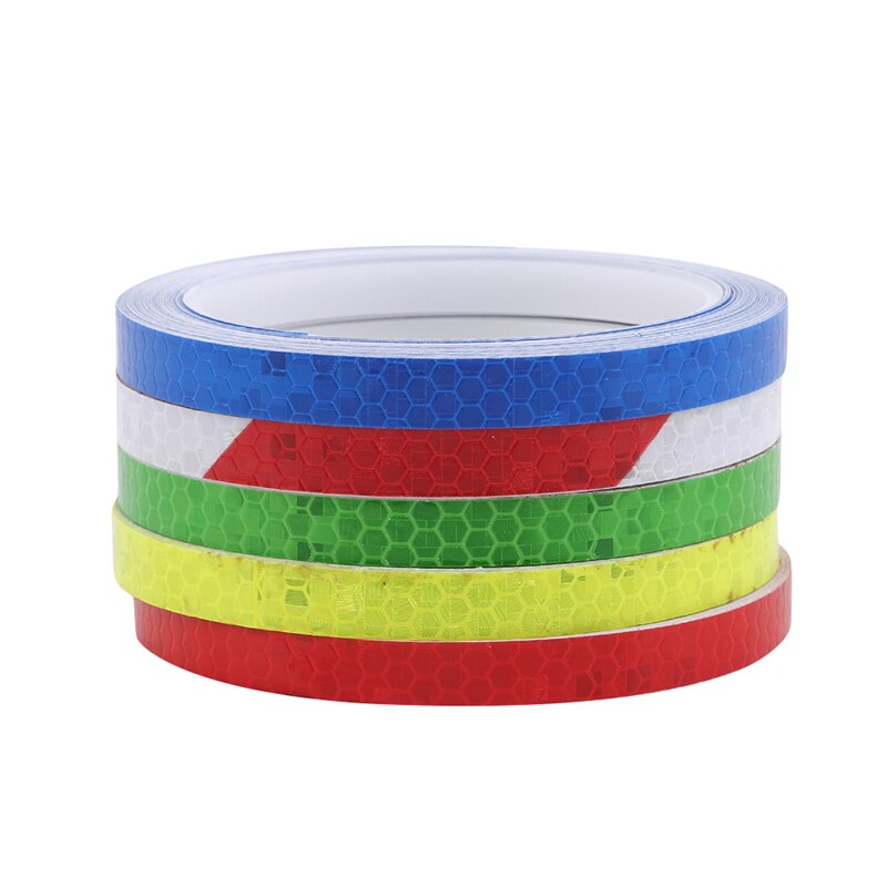 8mx1cm Bike Reflective Stickers Cycling Fluorescent Reflective Tape MTB Bicycle Adhesive Tape Safety Decor Sticker Accessories