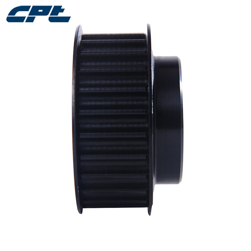 CPT HTD 22 8M 20 polea de sincronización de dientes, material de acero, paso de 8mm, agujero liso para cinturones de 20 mm de ancho, 22-8M-20