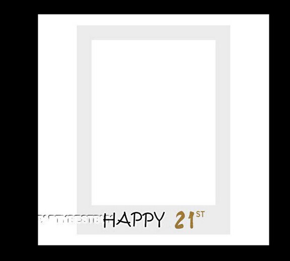 18th 21st 30th 40th 50th 60th 90th Happy Birthday Photo Frame Party Props Paper Supply Accessory: 21st