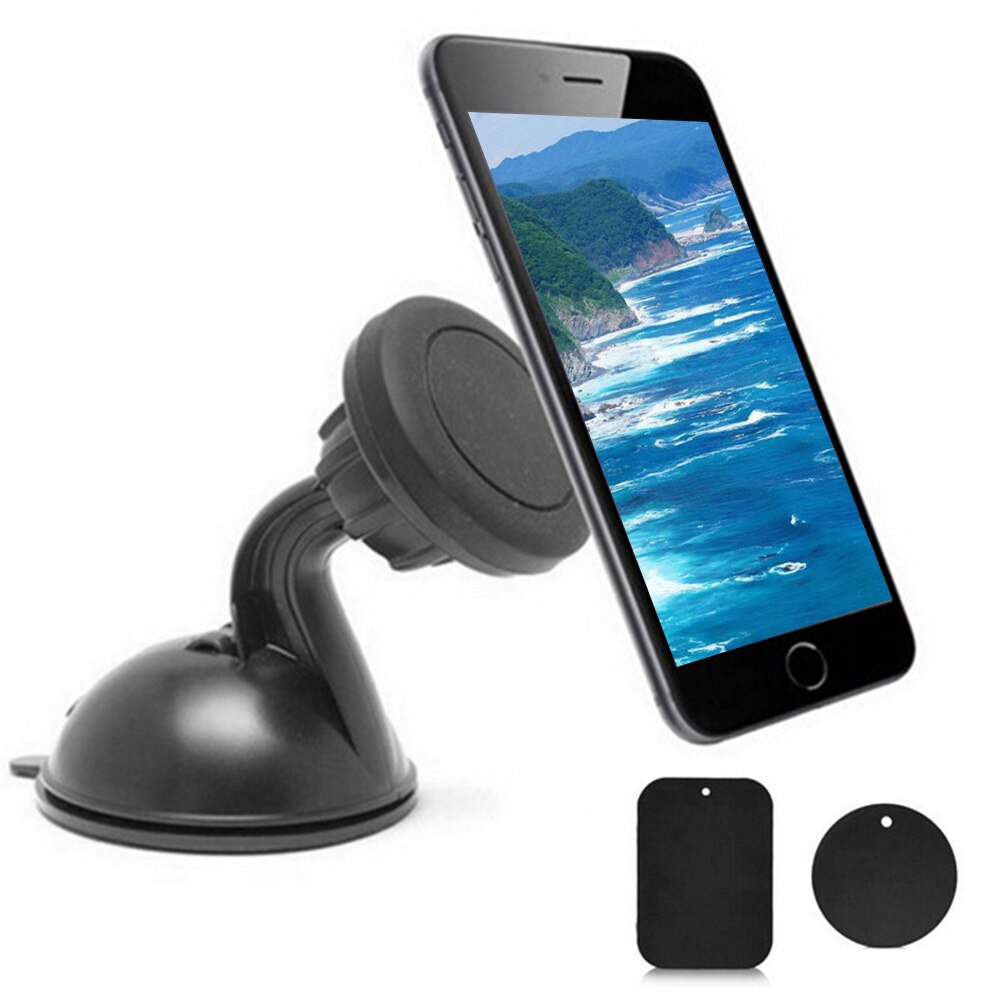 Universal Black Magnetic 360 Rotary Mobile Phone Mount Holder