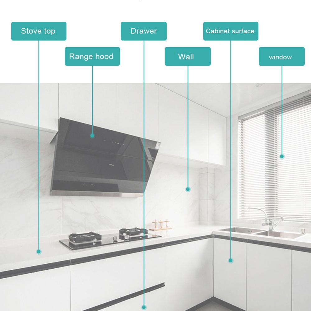 Aluminum Foil Stickers Kitchen Oil-proof Wall Stickers Waterproof Self-adhesive Wallpaper Kitchen Backsplash Striped Wallpaper